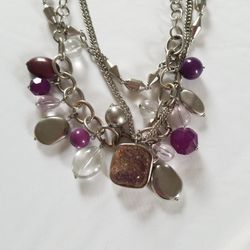Chico's Pre-owned Multi Chained Beaded Necklace