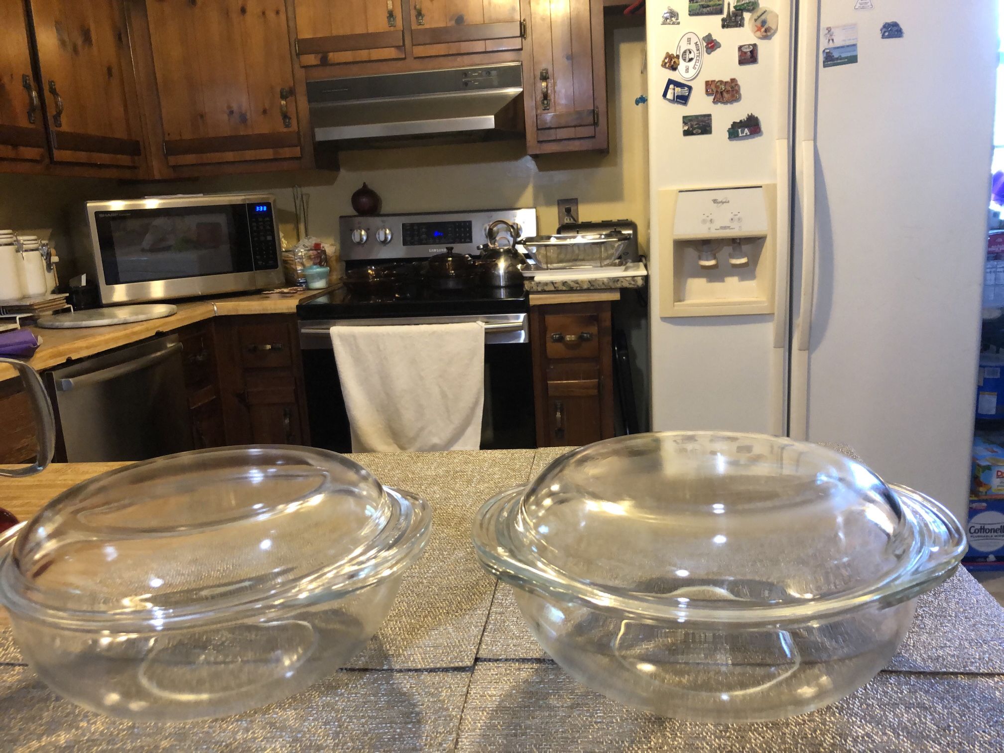 Vintage 4 Pc Pyrex 684 -C - Casseroles Glass Dish 2Qt Each Great Conditions