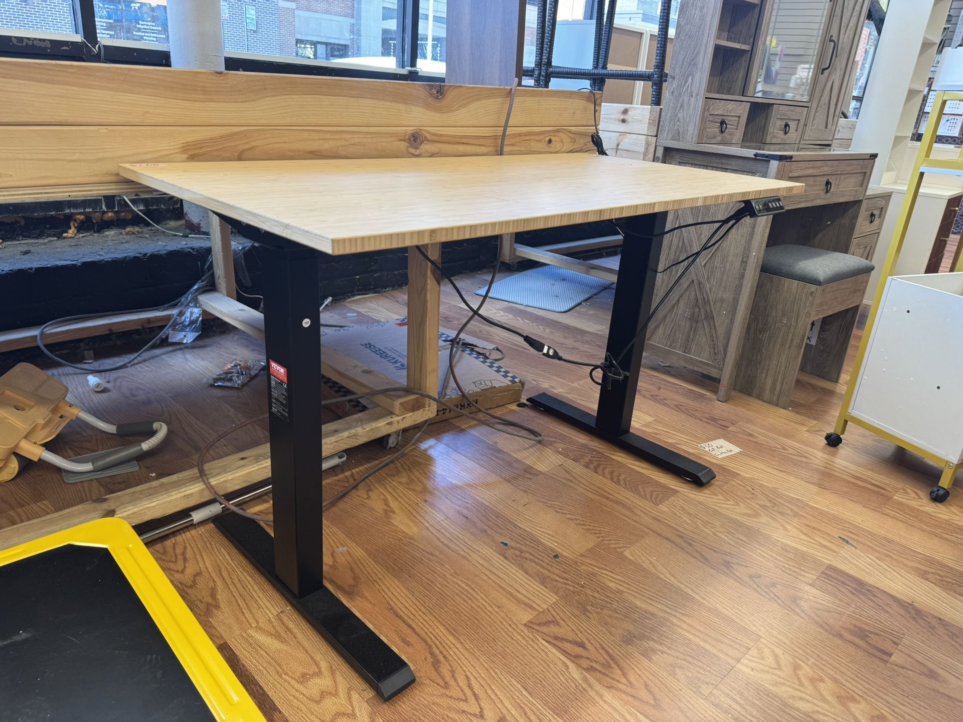 Standing Desk With Wooden Top