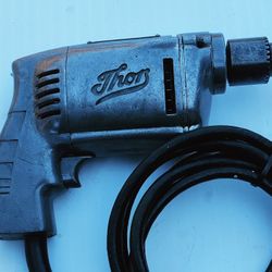 Vintage Thor Drill From The '40s Or 1950s Really Good Condition Works Perfect Original Cord And Plug Not Frayed At All $65