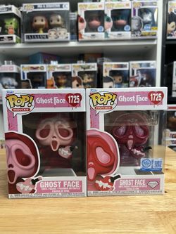 2 PINK Valentine's Ghost Face Scream Funko Pop #1725 EXC DIAMOND GLITTER Movies