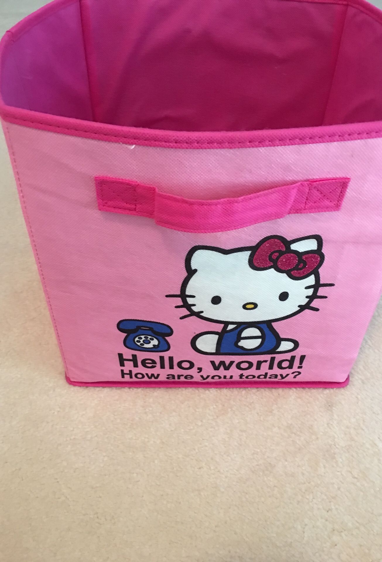 Two sided Hello Kitty storage cube