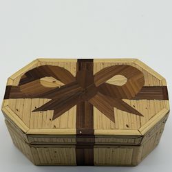 Bamboo Trinket Box Vintage 70’s 80’s Made In Philippines