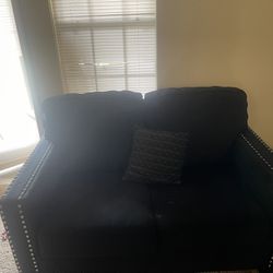 Black Couch With Rhinestones 