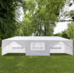 Outdoor 10'x20' Canopy Party Gazebo Pavilion 4 Sidewall Wedding Tent Outdoor Garden Shelter Shade