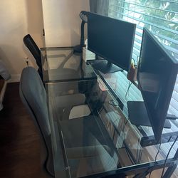 Glass desk
