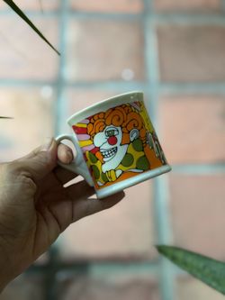Vintage Clown Graphic Ceramic Mug