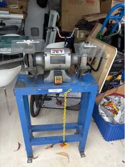 JET 8-Inch Industrial Bench Grinder, 3600 RPM, 1 HP, 115V 1Ph (IBG-8)
