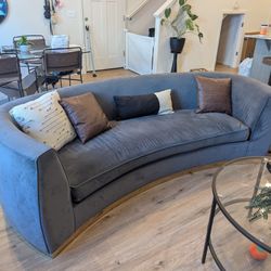 Modern Gold Trim Loveseat (Used) 