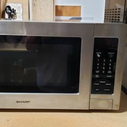 Sharp R303 STC Stainless Steel 1cu Microwave
