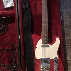 s 101 electric guitar w cables, strap, tuner, picks & case