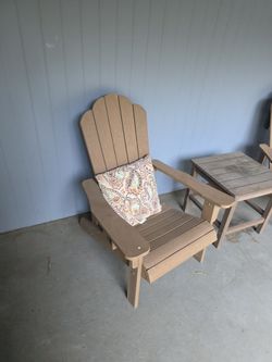 Outdoor Pair Of Chairs And Side Table