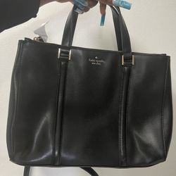 Kate Spade Newbury Lane Briar Large Leather Black Shoulder Bag Tote W Card