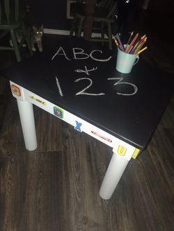 Children’s chalk table