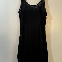 Women’s Black See Through Beach Coverup Sz Small