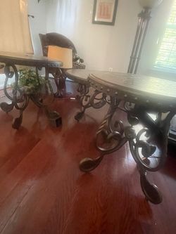 Matching Round Coffee Table & Two End Tables — 3-Piece Set