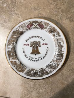 Bicentennial USA Porcelain Plate 1(contact info removed)