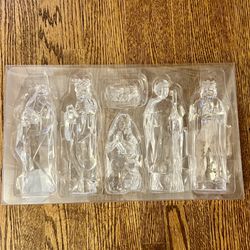 Wondershop 6pc Acrylic Christmas Nativity Scene Figurine Set NIB