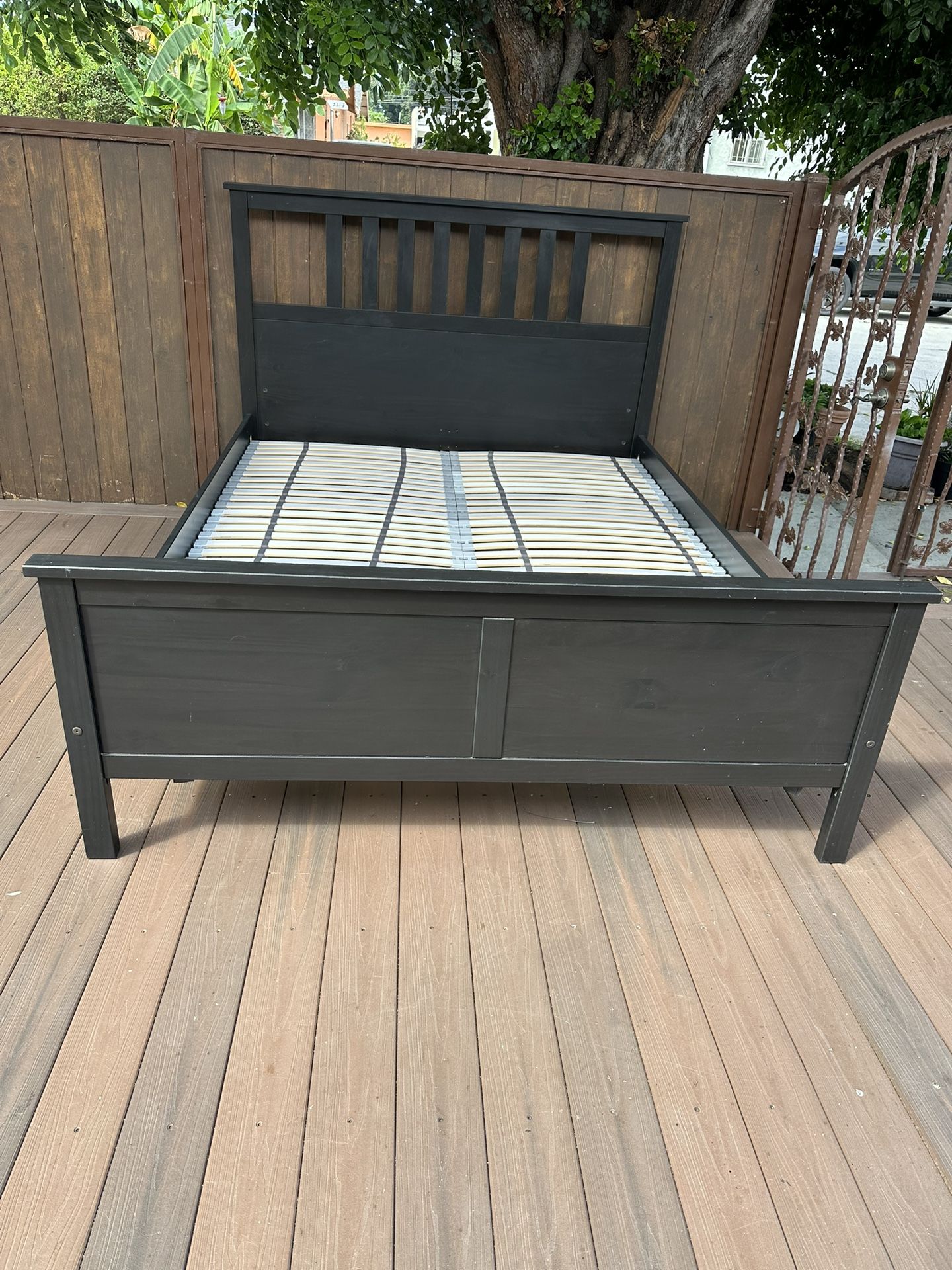 Ikea hemnes queen size bed frame with lonset slatted bed base