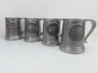 Winchester Centennial Pewter Commemorative Plates, Mugs, and Pitcher