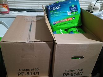 Adult diapers size xl 160 count 8 individual packages