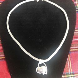 Sterling Silver Heart Pendant With Chain 