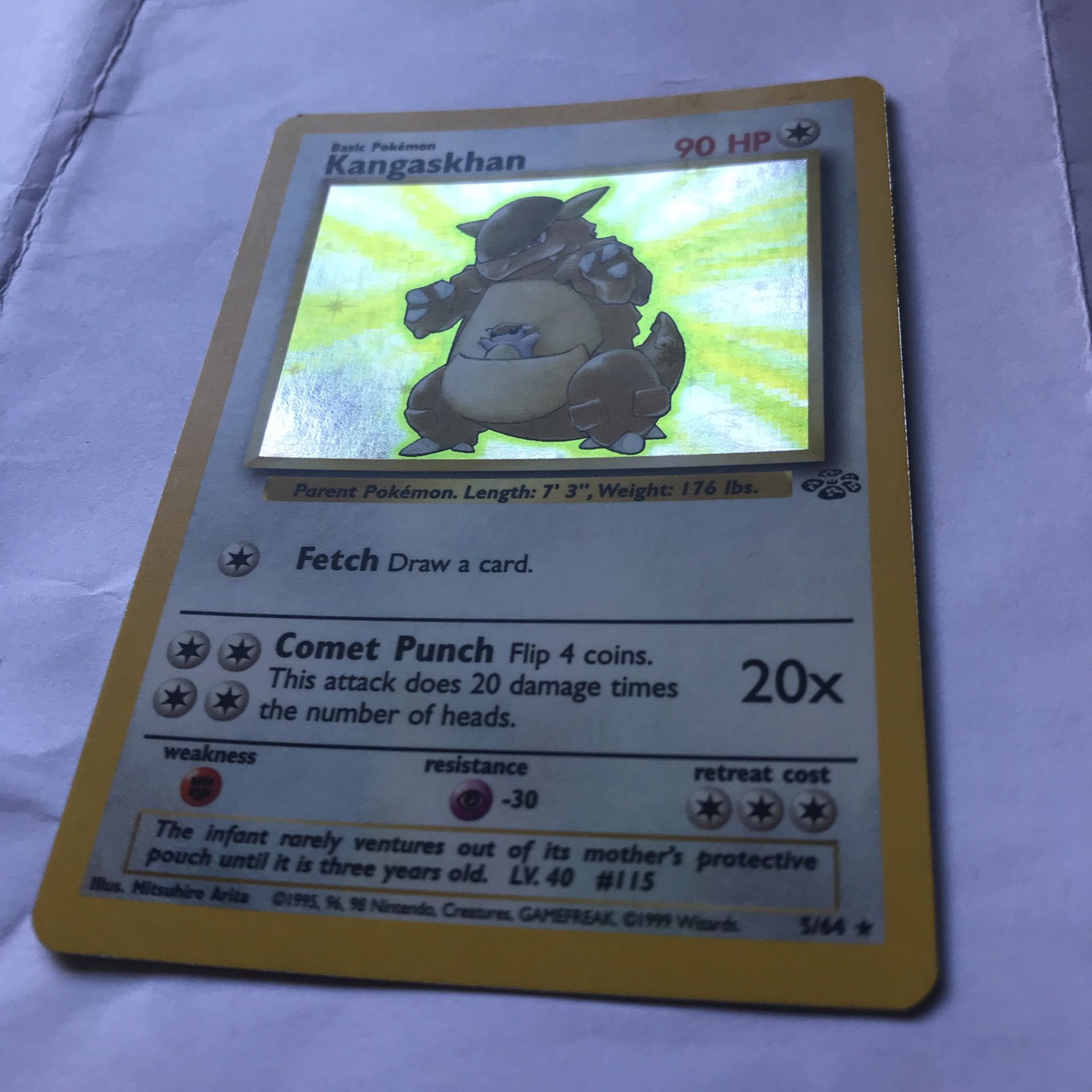 Holo Kangaskhan In Near Mint Condition 