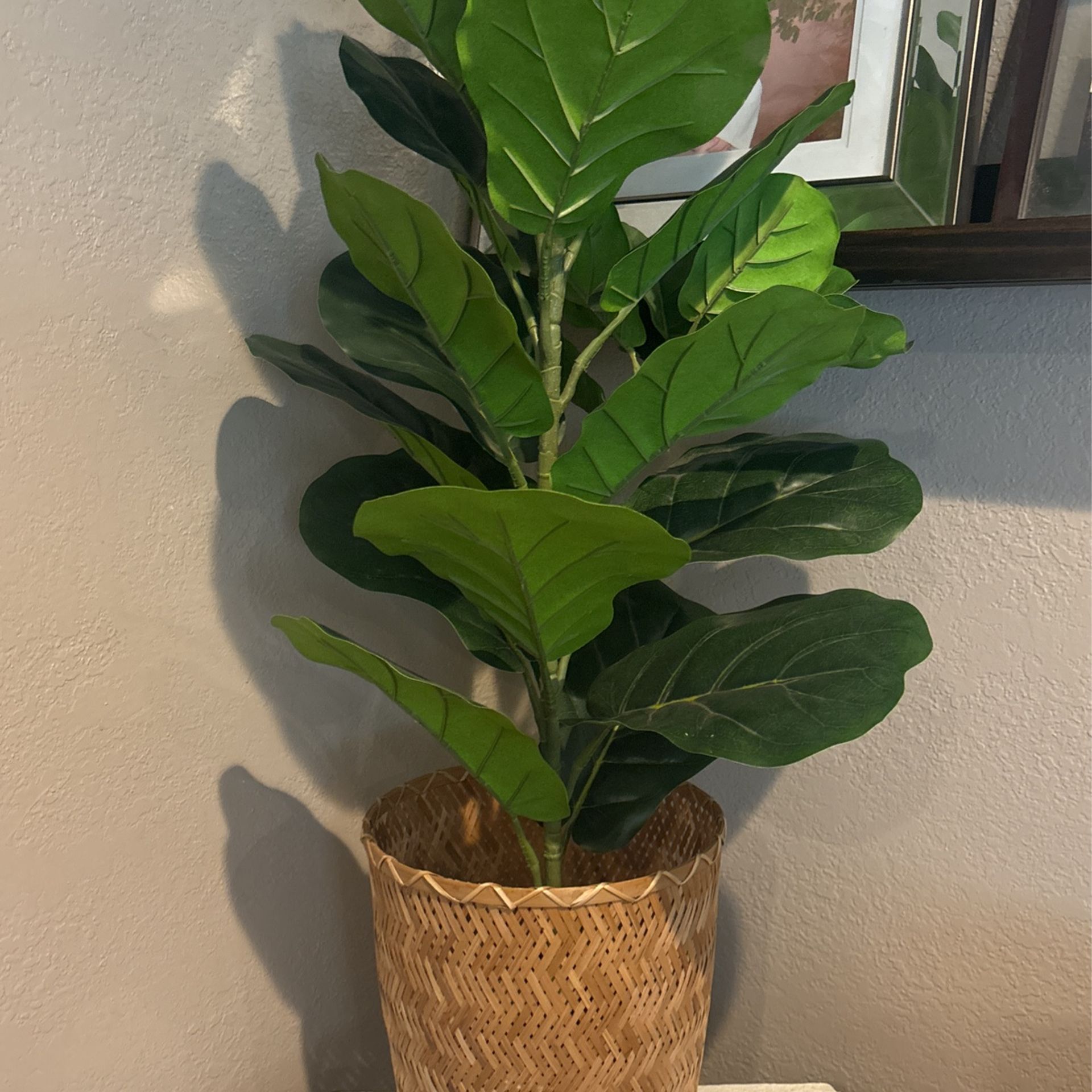 Boho Bamboo Waste Basket/plant Pot