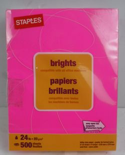 Hot Pink Computer Printer Paper 1 Ream (500 Sheets)