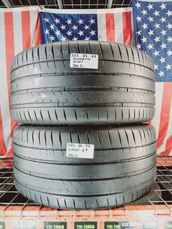 🇺🇸 2 USED TIRES 325/35ZR22 MICHELIN PILOT SPORT 4S MAX PERFORMANCE SUMMER 325 35 22