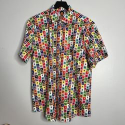 Jk Collection By Old Smoke Saddle Cloth Short Sleeve Button Down Shirt Men Large