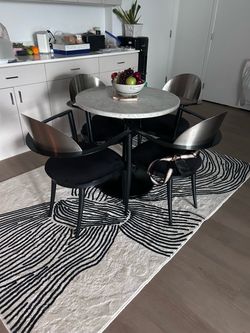 Crate and barrel, Marble Table and beautiful chairs