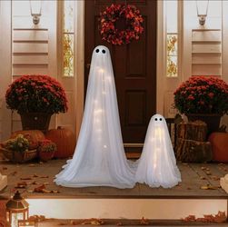 Light-Up Halloween Ghost Decorations Set of 2