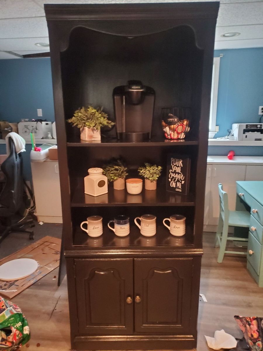 Solid Wood Coffee Bar/entertainment Center