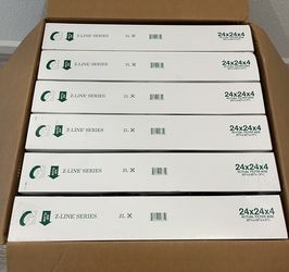 Box of 6 (6 count) brand new  24 x 24 x 4 Merv 10 Air Filters 24x24x4 #ZLP24244