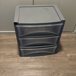 3 Bin Plastic Drawer 