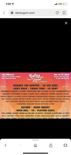 2 day rolling loud ticket