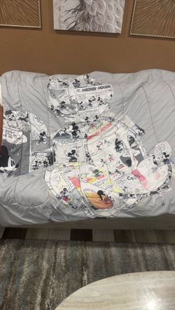 Vintage Disney comic Mickey Mouse blanket
