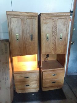 Twin Oak Wood Cabinets