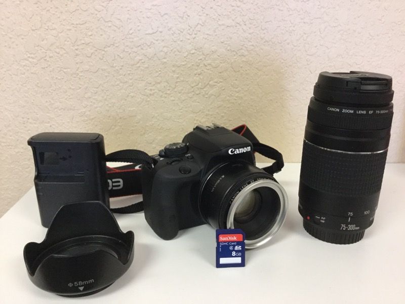 Canon EOS Rebel SL1 with 2 lenses