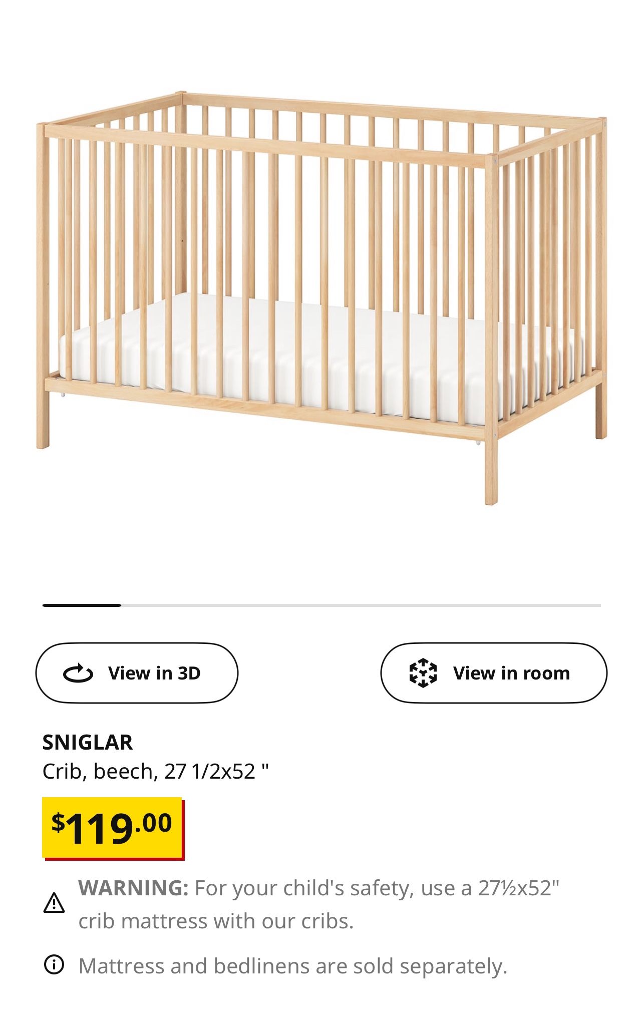 Baby Crib ( Brand new ) 