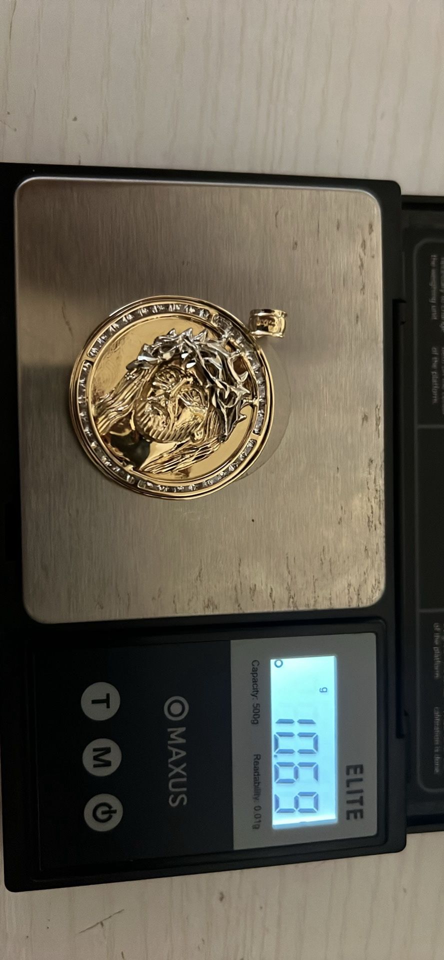14k Jesus Christ Medallion