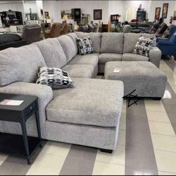 Ballinasloe Sectional Couch With Ottoman $10 Down Payment And Financing Available