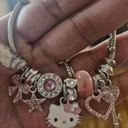Pink Hello Kitty Coil Bracelet Available 