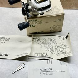 Shimano bantam Citica CI-200 box and paper work excellent condition