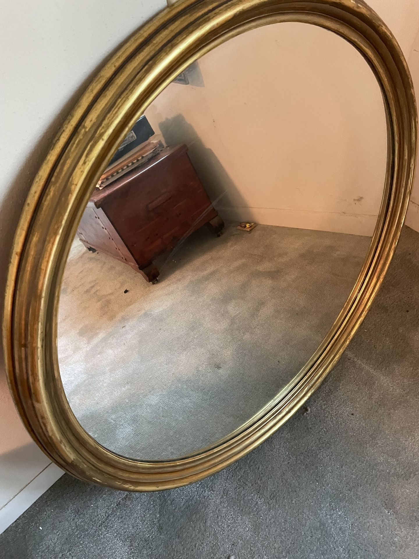 Antique Round Mirror