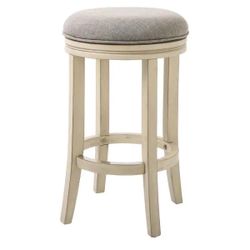 Victoria Swivel Seat Bar Height Stool - Distressed Ivory