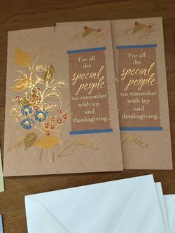 Happy Thanksgiving Day Cards (6) With Envelopes