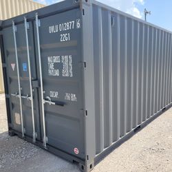 NEW 20ft Gray One Trip Shipping Containers For Sale 