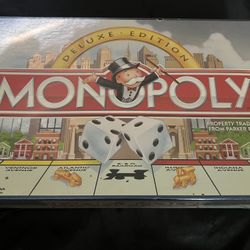Monopoly Deluxe Edition (1995) – Sealed! Gold Tokens, Carousel Tray, Vintage Parker Brothers